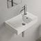 Small Bathrom Sink, Wall Mounted or Drop In, Ceramic